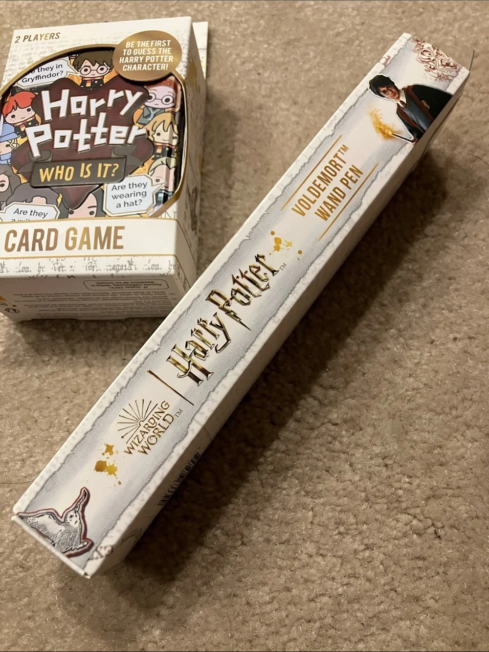 Harry Potter Voldemort Wand Pen & Harry Potter Trivia Card Game bundle